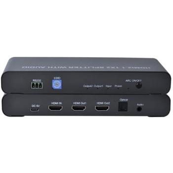 Splitter HDMI 2.1 8K 1 in 2 out audio 3,5 mm + SPDIF