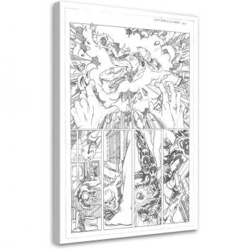 Tableau toile Bande dessinée Combat Urbain 40x60