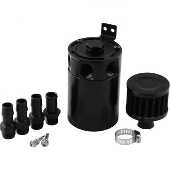Universele 3-poorten Olie-opvangtank met Motorlucht-Olieafscheider Kit, Occ042 (Zwart)