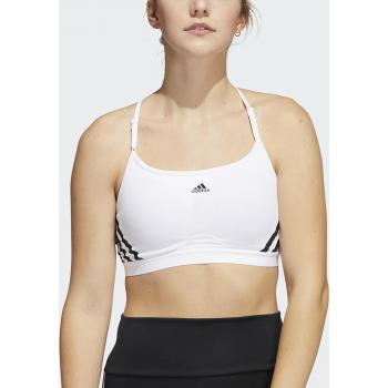 Adidas Sujetador Deportivo Aeroreact Light Support 3 Stripes Blanco L