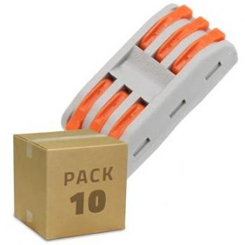 Pack 10 de Connecteurs Rapides SPL‑3 (Câble 0,08–4 mm²) Gris