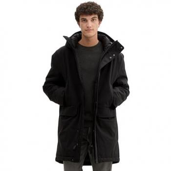 Tom Tailor Parka 10139 Tech con cappuccio nera XL