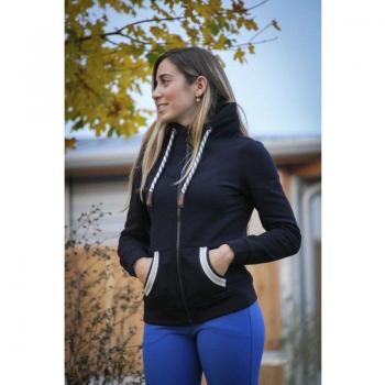 Felpa da equitazione Pénélope Comète con zip per donna