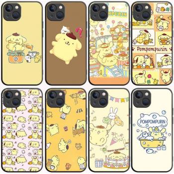 B-46 PomPomPurin Black Protective Case for OPPO A5, A9, A15, A16, A55, A94, A95, A96, Reno 6, Reno 7, Reno 8, Reno 10, Reno 5G, Realme 7I, Realme 8I, C30, C31, Vivo V23e, V25, V27 Pro, Y20S, Y17S, Y21T