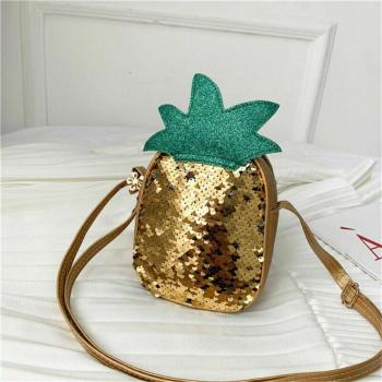 Children's Sequin Strawberry Pineapple Messenger Bag