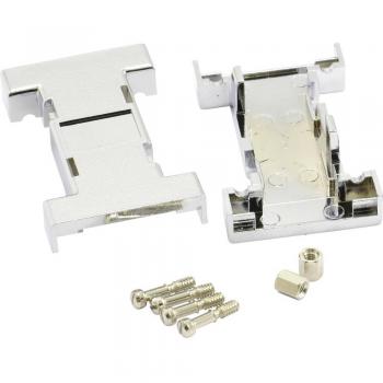 BKL Electronic D-SUB Adapter Housing 9-Pin, Plastic, Metallized, 180° Angle, Silver