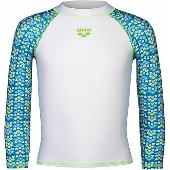 Arena UV-Schutz Rash Guard Kinder unisex - Weiß-Grün 98