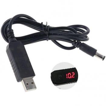 USB Power Cable 5 V‑12 V con Tensión Regulable 2,1 mm
