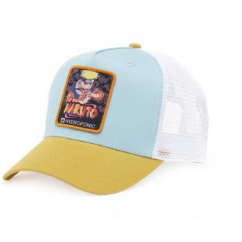 Gorra Trucker Hydroponic X Naruto CP Azul Claro Amarillo Blanco