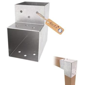 Square Beam Corner Bracket 81mm Galvanized