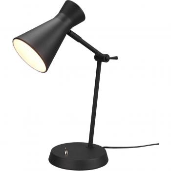 Enzo Lampada Da Tavolo Diffusore Doppio Cono Metallo Nero H. 50Cm