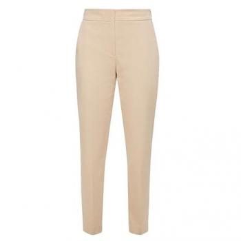S.Oliver BLACK LABEL Unifarbene Stoffhose in Beige