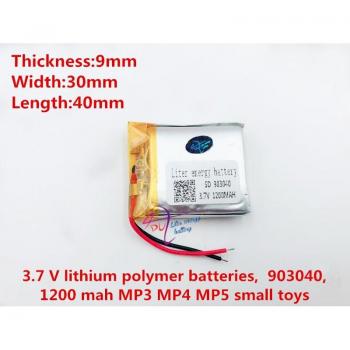 Batería de polímero de litio 903040 3.7V 1200mAh para auriculares MP5
