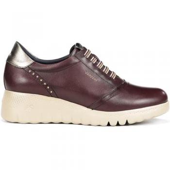Zapatillas Fluchos Live con Cuña de 5cm, Color Burdeos