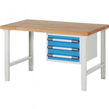 EUROKRAFTpro 3-Drawer Workbench, 1500mm Wide, 900mm Deep