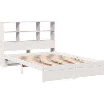Dual‑Bed & Shelving Unit – Pine, 120x190cm, White