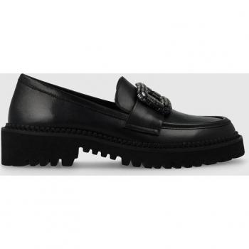 Mocasines de mujer en piel de color negro