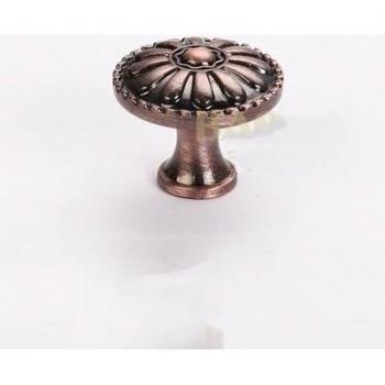 Vintage Green Bronze Flower Door Pull