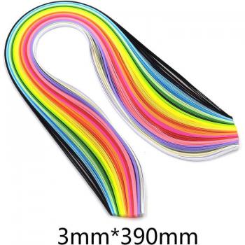 Chzimade 160 Stripes Quilling Paper Mixed Color 3mm Width 390mm Length