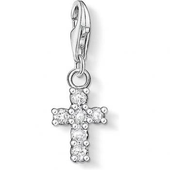 THOMAS SABO Silver CZ Set Cross Charm 0054-051-14