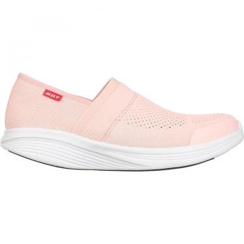 Baskets MBT Niwasi Slip On Femme en maille pêche