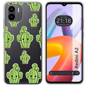 Funda Silicona Transparente Xiaomi Redmi A2 Cactus Dibujos