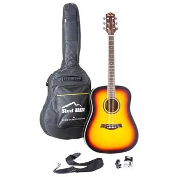 Red Hill Westerngitarre inkl. Gigbag und Tuner WGS-1 SB