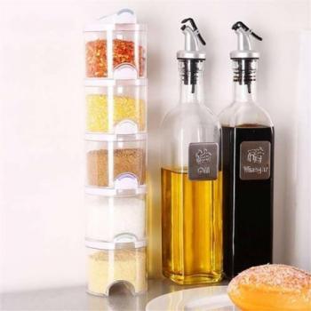 5 Piece Spice Storage Set with Black Pepper Holder