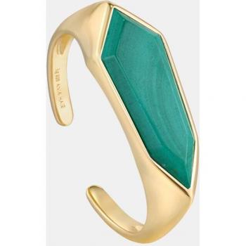 Ania Haie Gold Malachite Adjustable Ring
