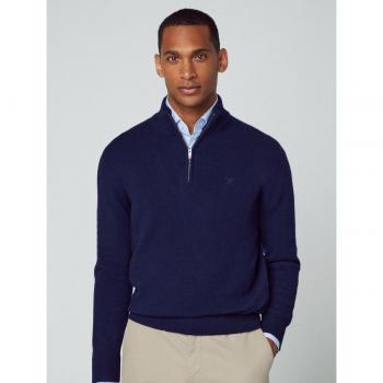 Punto Lambswool Hzip Navy