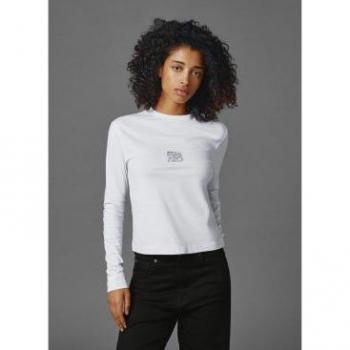 Red Bull Racing × Pepe Jeans RL500001 – Camiseta Manga Larga Fit Cropped Blanca (XL)