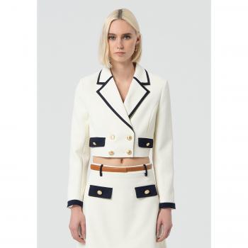 Blazer Cropped Doppiopetto Slim Fit