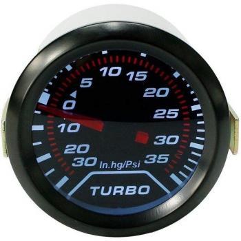 Turbo Schub Messgerät 52mm PSI mit beleuchtetem Zifferblatt in Weiß