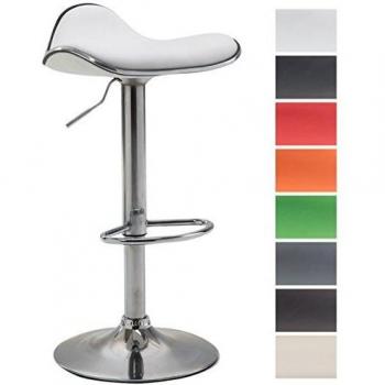 Sgabello Shanghai in similpelle bianco