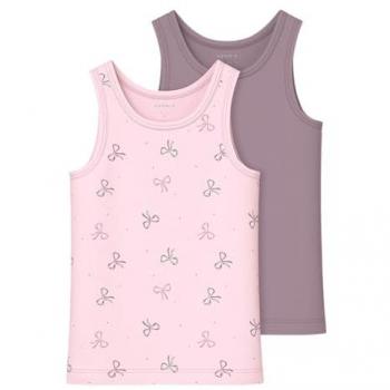 Name It Kinderunterhemd NMFTANK TOP 2P BARELY PINK BOW NOOS