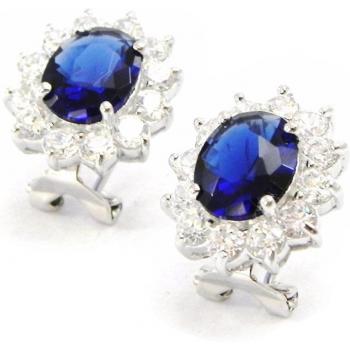 Trésor d'Or de Lily – Boucles Argent Victorina Saphir Noir