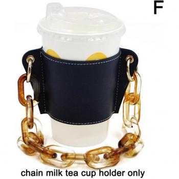 Travel Bottle Cover with Leather Case and Detachable Chain