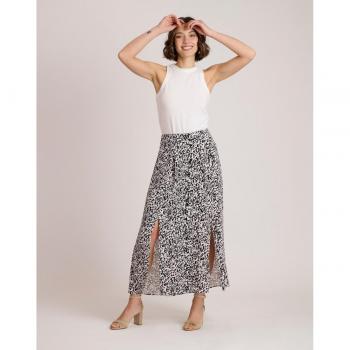 Naf Naf Falda Midi con Print Animal