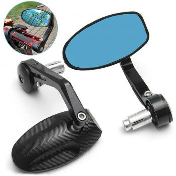 Universal Motorcycle Side Mirrors - 5 Color Aluminum