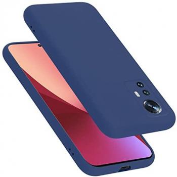 Cadorabo Handyhülle für Xiaomi 12 / 12X – TPU Liquid Silikon, blau