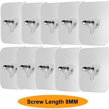 Seamless Wall Hook Stickers - 10 Pack