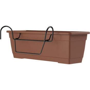 Kit de jardinière 'Birka' terracotta avec support