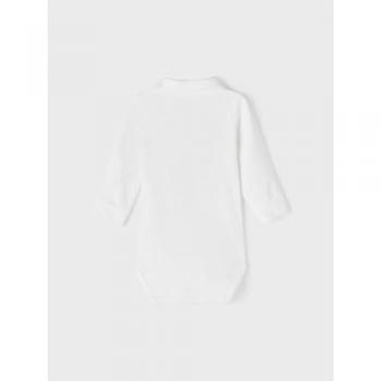 NAME IT Baby-Jungen NBMHOLGER LS Polo Body NOOS Langarmbody, Bright White, 56