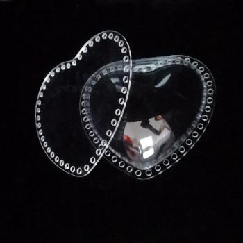 Bolsa Tejida con Accesorios Transparentes para Manualidades