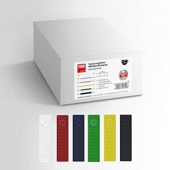 Tox Cales vitrages 24×100 mm – Set Distance Window 1 à 6 mm (300 pcs.)