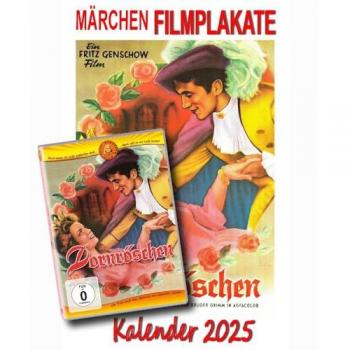 Dornröschen Märchen Filmplakate Kalender 2025, 1 DVD + Kalender