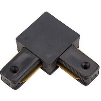 Conector 90º Carril Monofásico Negro