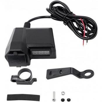 Multifunktionales Motorrad Dual USB Ladegerät mit Voltmeter