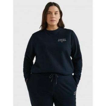 Sudadera mujer Tommy Hilfiger logo original azul oscuro - XL