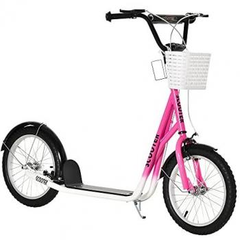 Kinderroller Scooter Tretroller mit Bremse Korb höhenverstellbar für 5-12 Kinder